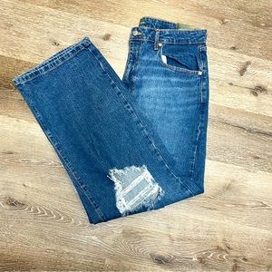 Wild Fable Women Baggy Distressed Blue Denim Jeans Size 10.